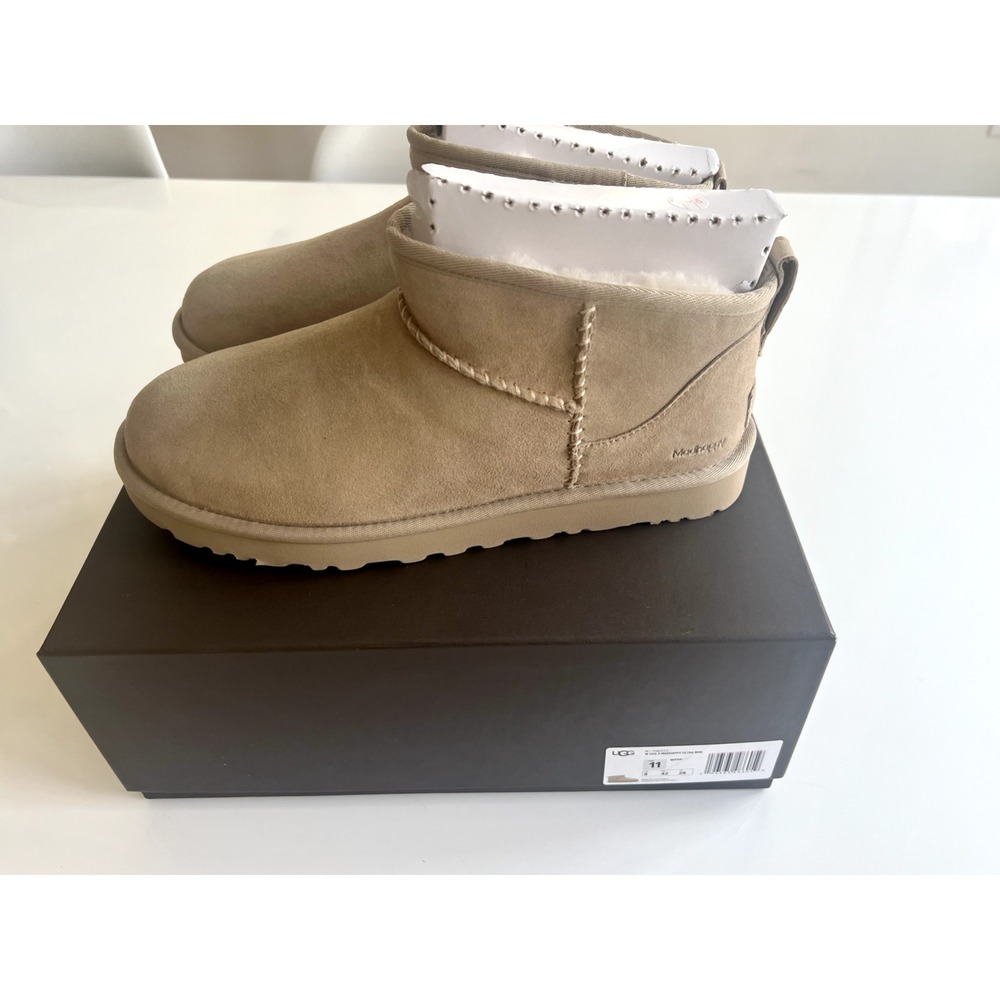 Ugg x MadHappy Classic Ultra Mini Boots size 11 Women White Pepper Fall 2023